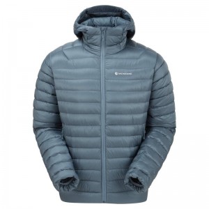 Montane Anti-Freeze Con Cappuccio Piumini Uomo Grigie Blu | KVE6634LW