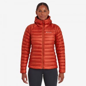 Montane Anti-Freeze Con Cappuccio Piumini Donna Arancioni Rosse | RPP1472YJ