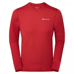 Montane Dart Lite Long Sleeve Magliette Uomo Rosse Scuro | EGW3252CK