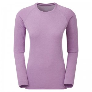 Montane Dart Long Sleeve Magliette Donna Grigie Viola | GWD3557HN