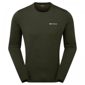 Montane Dart Long Sleeve Magliette Uomo Verdi Scuro | HZA5086ZR