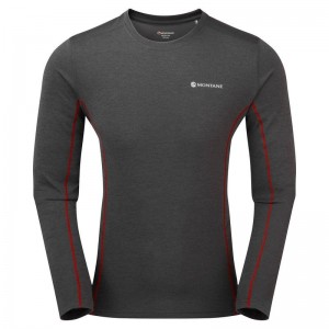 Montane Dart Long Sleeve Magliette Uomo Grigie Scuro | SUY4392FE