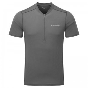 Montane Dart Nano Zip Magliette Uomo Grigie Scuro | TXF2152PK