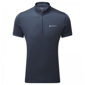 Montane Dart Zip Magliette Uomo Blu Scuro | BKQ3258FP