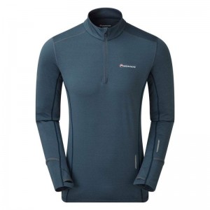 Montane Dragon Pull-On Giacche In Pile Uomo Blu | GJS3617CA