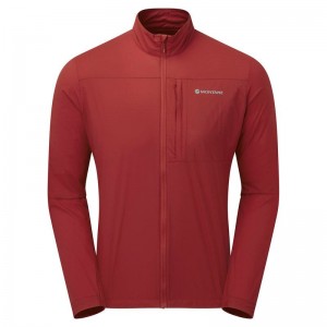 Montane Featherlite Windproof Giacche Uomo Rosse Scuro | TOP2151KO