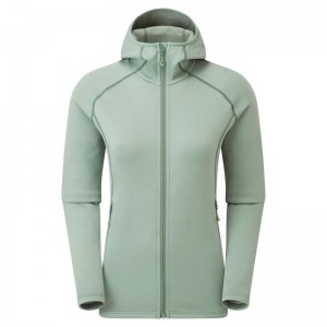 Montane Fury Con Cappuccio Giacche In Pile Donna Grigie Verdi | ZVC6245KN