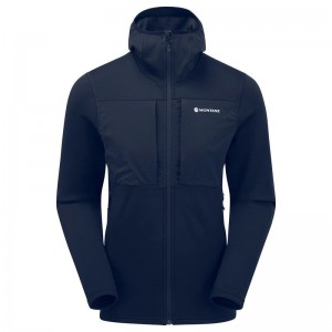 Montane Fury XT Con Cappuccio Giacche In Pile Uomo Blu Scuro | LWQ8783QY