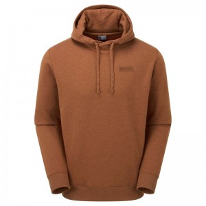 Montane Mono Logo Felpa Con Cappuccio Uomo Arancioni Scuro | SNC698JL