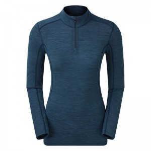 Montane Primino 140 Zip Neck Maglia Termica Donna Blu Marino Blu | RMX6160TR