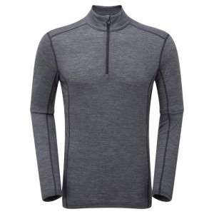 Montane Primino 140 Zip Neck Maglia Termica Uomo Nere | QWD2966LO