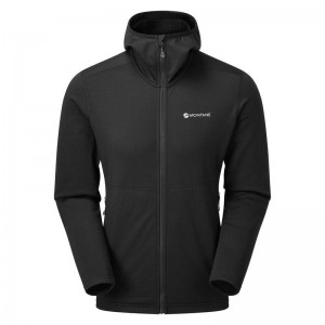 Montane Protium Con Cappuccio Giacche In Pile Uomo Nere | LUW6772VL