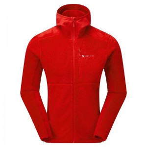 Montane Protium XPD Con Cappuccio Giacche In Pile Uomo Rosse | JKR8081JY