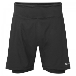 Montane Slipstream Twin Skin Corsa Pantaloncini Uomo Nere | FWA3388PG