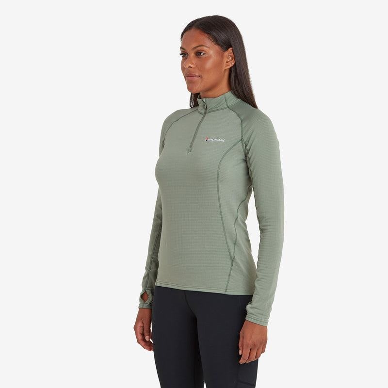 Montane Allez Micro Pull-On Giacche In Pile Donna Grigie Verdi | KSW9346LA