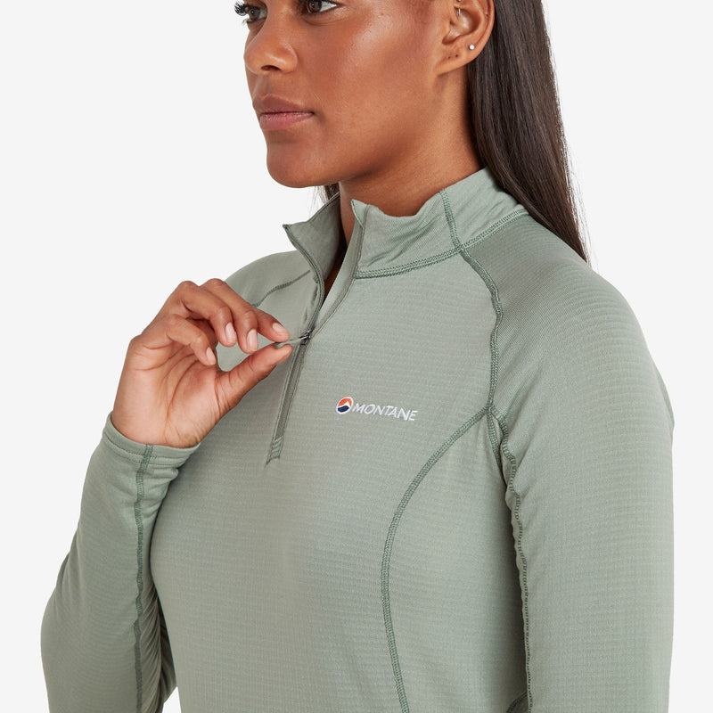 Montane Allez Micro Pull-On Giacche In Pile Donna Grigie Verdi | KSW9346LA