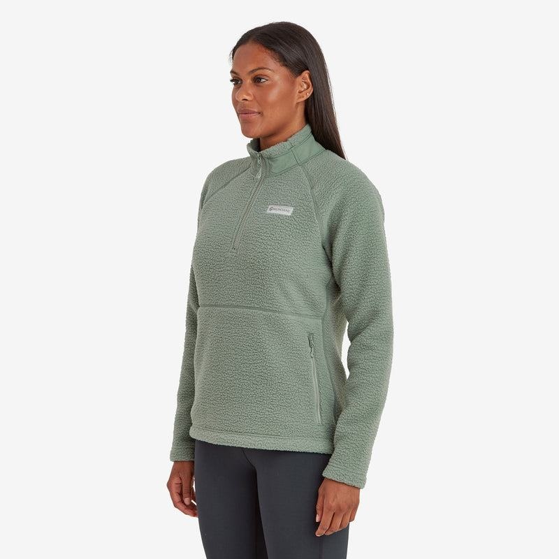 Montane Chonos Smock Pull On Pile Donna Grigie Verdi | FCC918AD