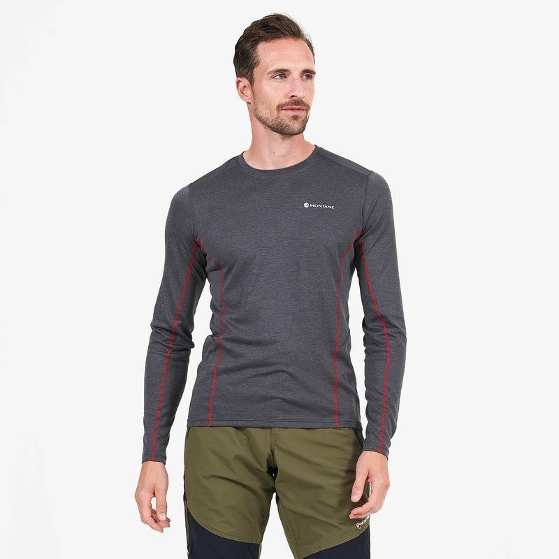 Montane Dart Long Sleeve Magliette Uomo Grigie Scuro | SUY4392FE