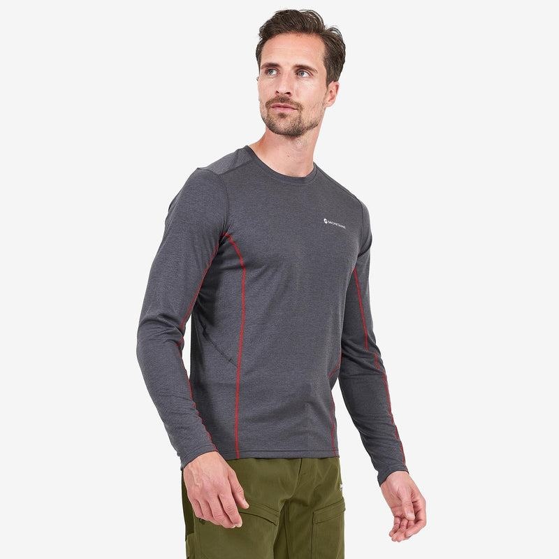 Montane Dart Long Sleeve Magliette Uomo Grigie Scuro | SUY4392FE