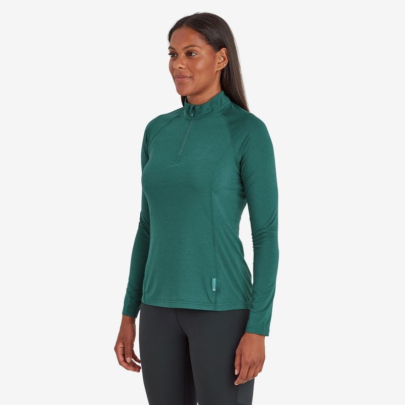 Montane Dart Thermo Zip Neck Magliette Donna Verdi Scuro | BTE1382IH