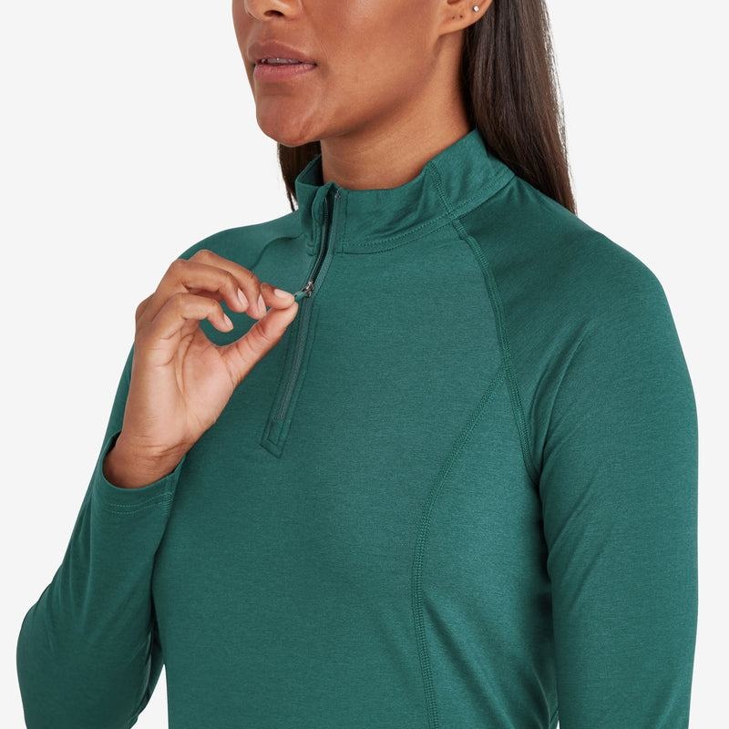 Montane Dart Thermo Zip Neck Magliette Donna Verdi Scuro | BTE1382IH