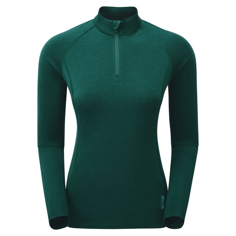 Montane Dart Thermo Zip Neck Magliette Donna Verdi Scuro | BTE1382IH