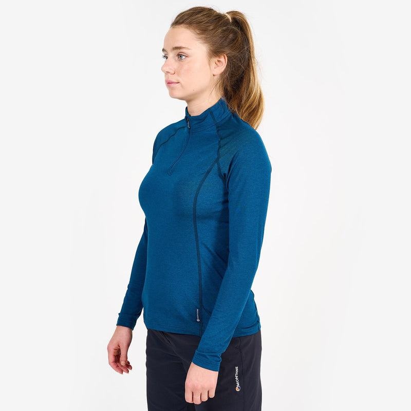 Montane Dart Thermo Zip Neck Magliette Donna Blu Marino Blu | ASV4870PU