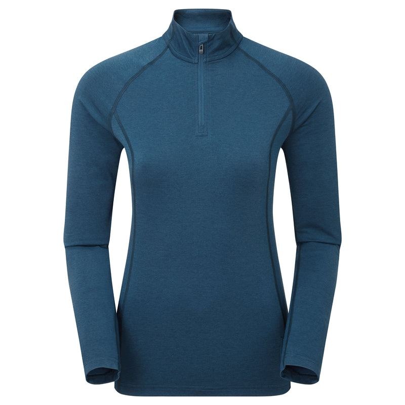 Montane Dart Thermo Zip Neck Magliette Donna Blu Marino Blu | ASV4870PU