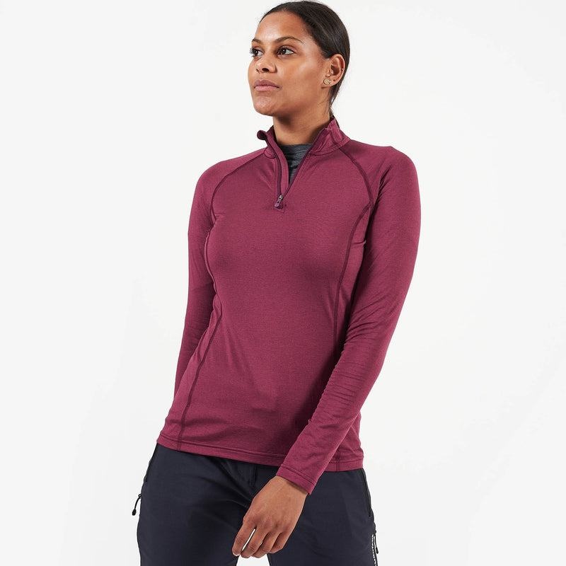 Montane Dart Thermo Zip Neck Magliette Donna Viola Scuro | EBW811QZ