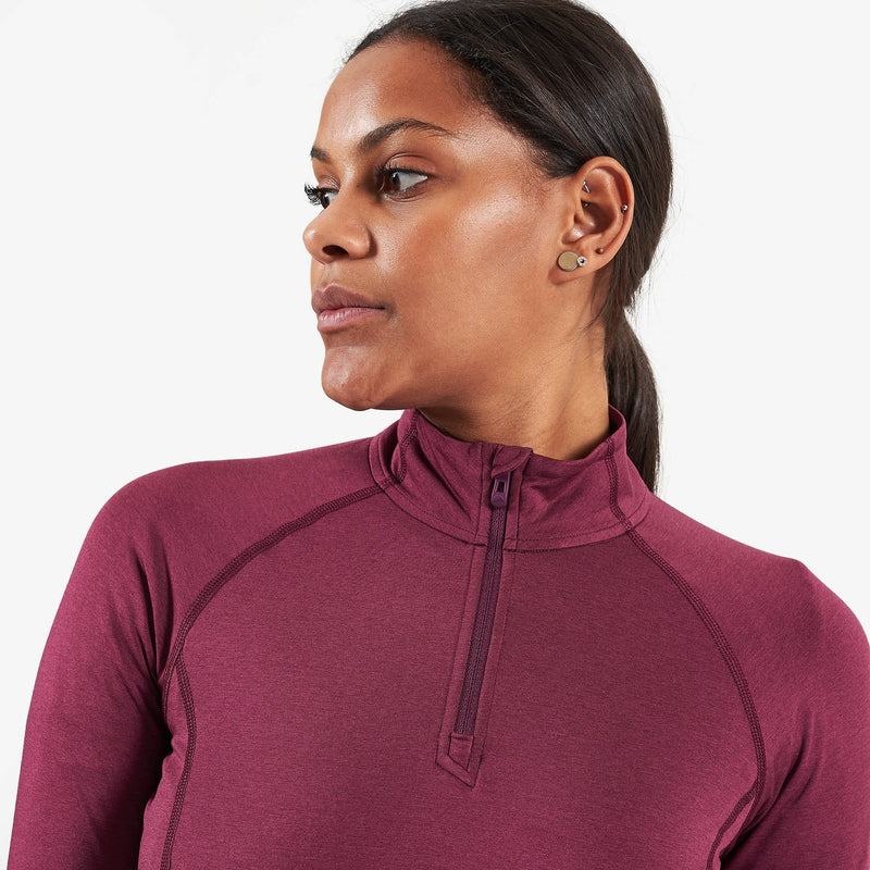 Montane Dart Thermo Zip Neck Magliette Donna Viola Scuro | EBW811QZ