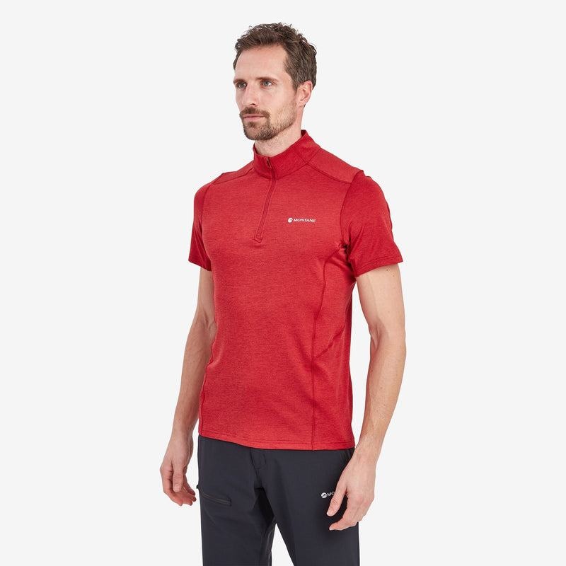 Montane Dart Zip Magliette Uomo Rosse Scuro | SBP1263HP