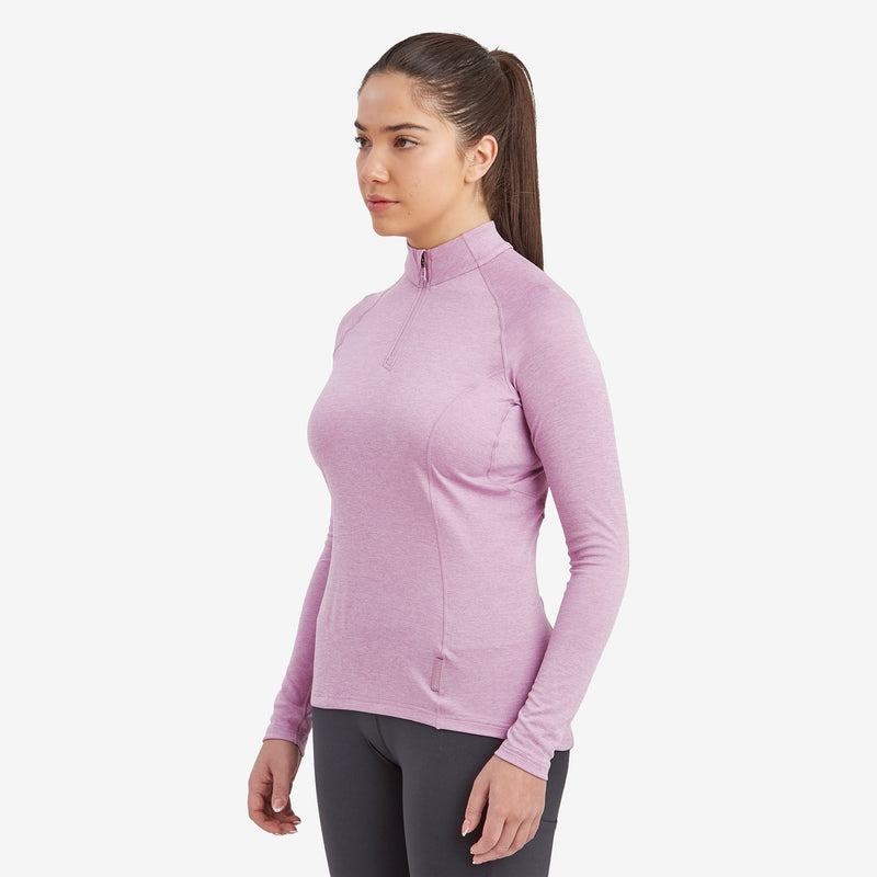 Montane Dart Zip Neck Magliette Donna Grigie Viola | CHD975LB