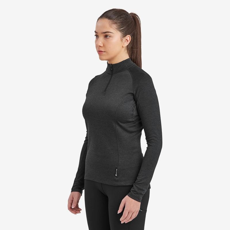 Montane Dart Zip Neck Magliette Donna Nere | LNT8181MN