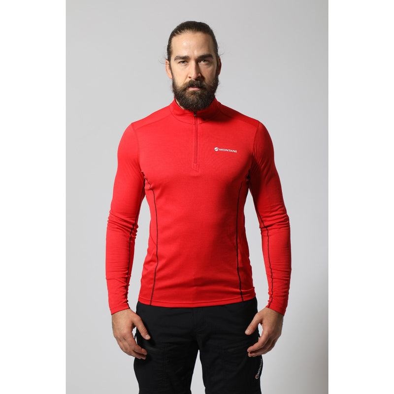 Montane Dart Zip Neck Magliette Uomo Rosse | ZOS878CR