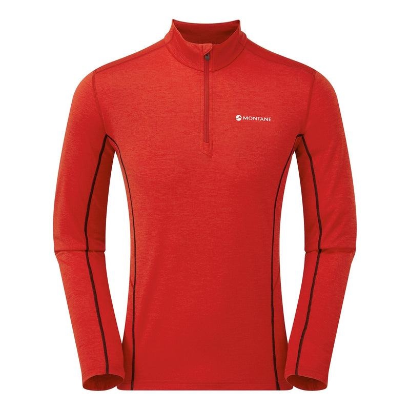 Montane Dart Zip Neck Magliette Uomo Rosse | ZOS878CR