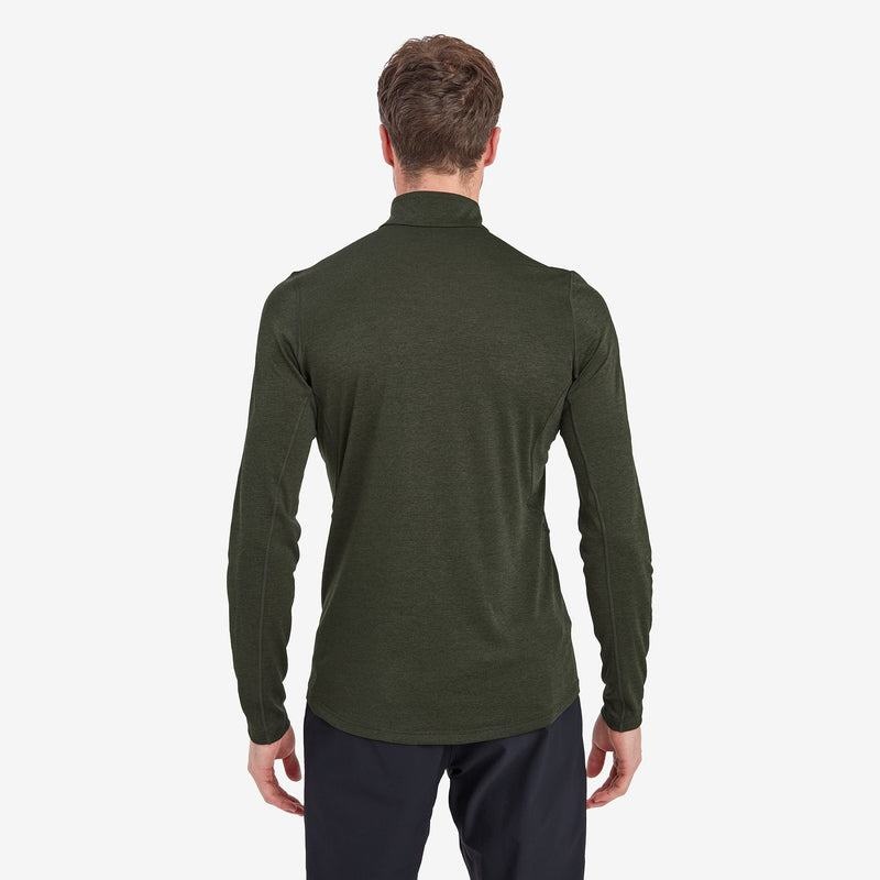 Montane Dart Zip Neck Magliette Uomo Verdi Scuro | PPZ2315XR