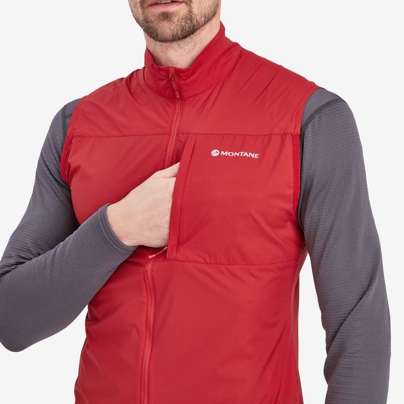 Montane Featherlite Windproof Gilet Uomo Rosse Scuro | JKE6244CQ