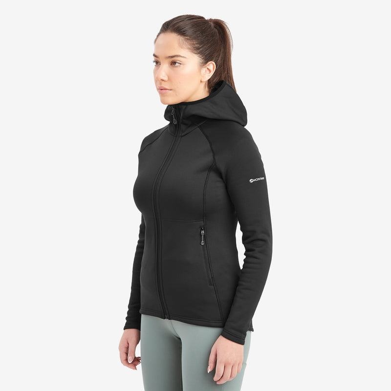 Montane Fury Con Cappuccio Giacche In Pile Donna Nere | JXZ1514DR