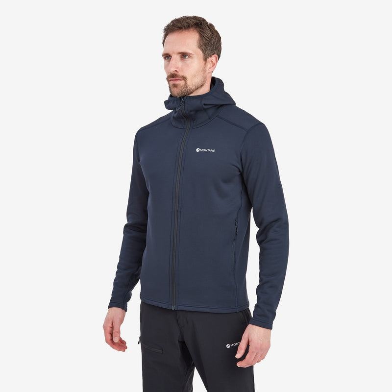 Montane Fury Con Cappuccio Giacche In Pile Uomo Blu Scuro | GAY2421TI