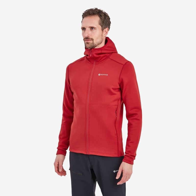 Montane Fury Con Cappuccio Giacche In Pile Uomo Rosse Scuro | TFP6641FA