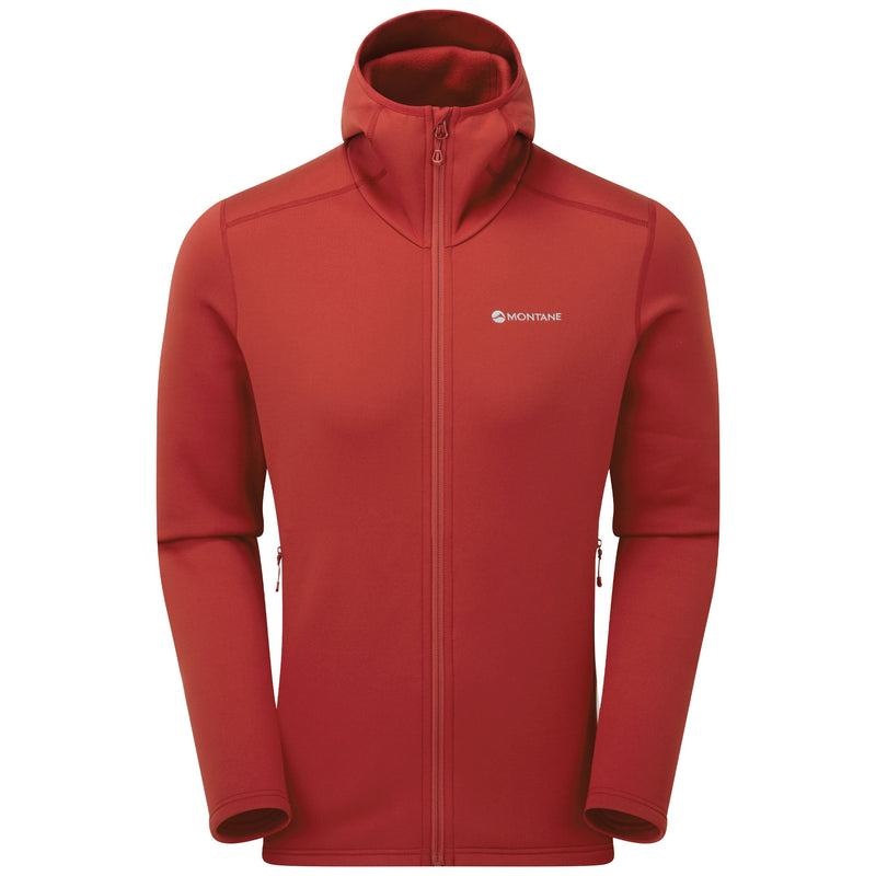 Montane Fury Con Cappuccio Giacche In Pile Uomo Rosse Scuro | TFP6641FA