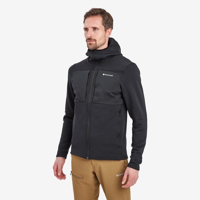 Montane Fury XT Con Cappuccio Giacche In Pile Uomo Nere | CFV9381VX