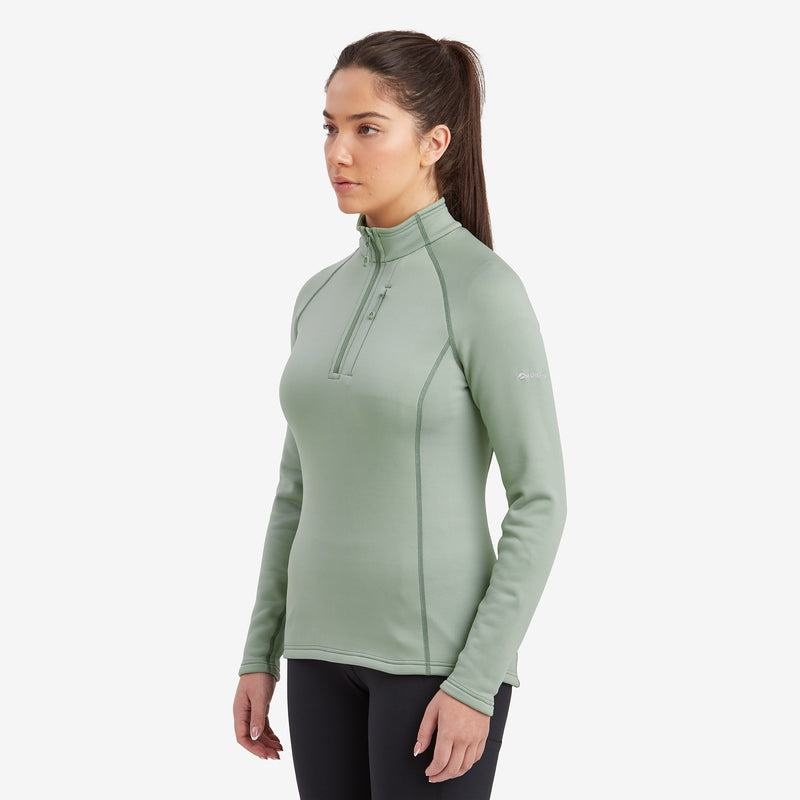 Montane Fury Zip Pull-On Pile Donna Grigie Verdi | DWT714YU