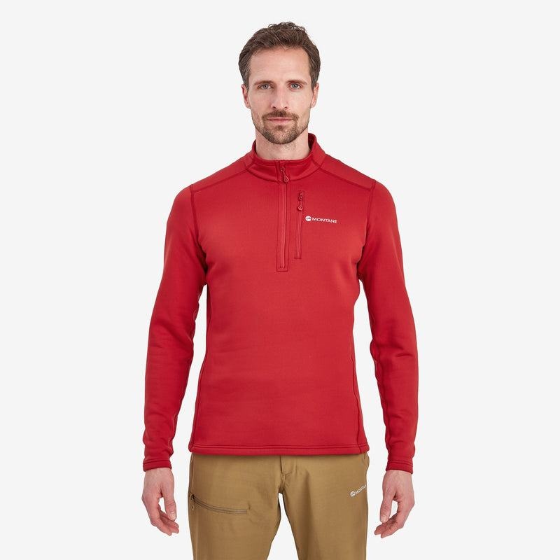 Montane Fury Zip Pull-On Pile Uomo Rosse Scuro | ACY6240HE