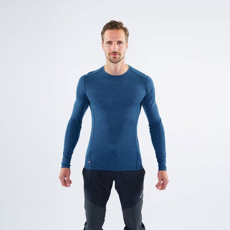 Montane Primino 140 Long Sleeve Magliette Uomo Blu Marino Blu | EKO51HM