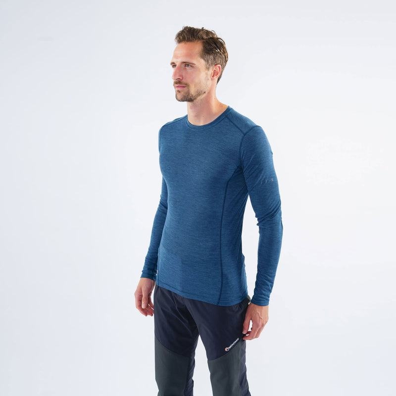 Montane Primino 140 Long Sleeve Magliette Uomo Blu Marino Blu | EKO51HM