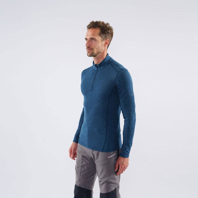 Montane Primino 140 Zip Neck Maglia Termica Uomo Blu Marino Blu | TGT6971LT