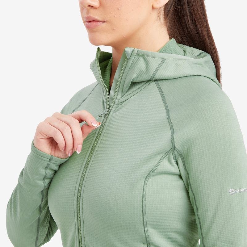 Montane Protium Con Cappuccio Giacche In Pile Donna Grigie Verdi | BOD8314UN