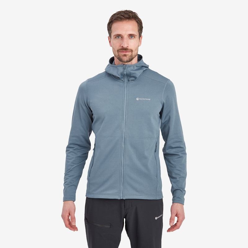 Montane Protium Con Cappuccio Giacche In Pile Uomo Grigie Blu | XDV4678SU