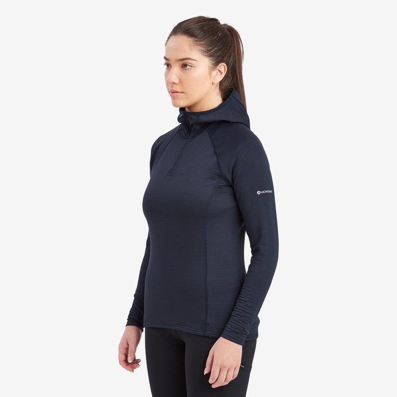 Montane Protium Lite Con Cappuccio Pull On Pile Donna Blu Scuro | OPS3853TQ